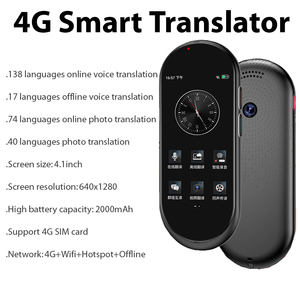 Traducteur A10-New avec voix Traducteur en temps réel en ligne 138 langues Prise en charge hors ligne Carte SIM 4G + <span class=keywords><strong>Wifi</strong></span> + Hotspot - Product Image 2