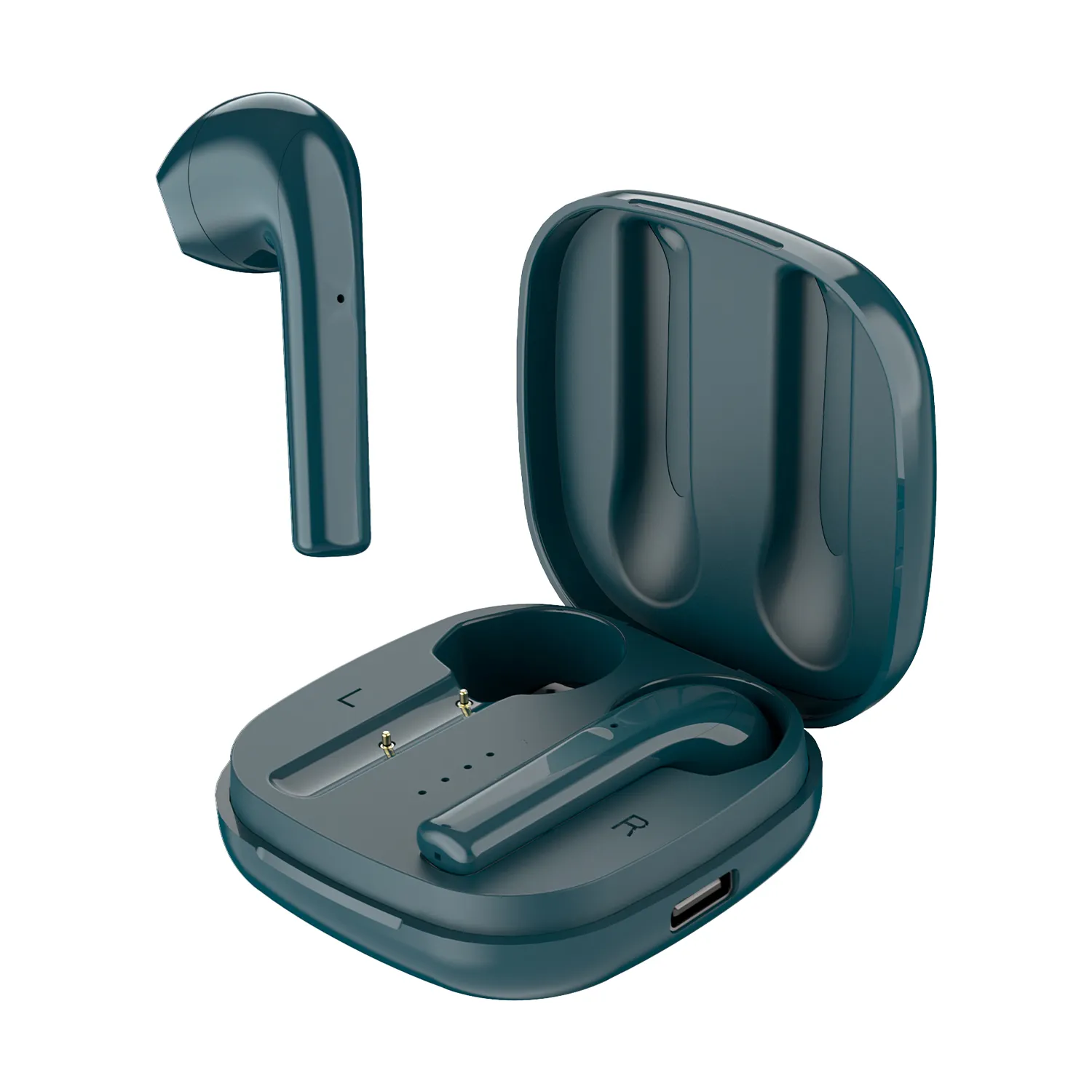 Cuffie Wireless intelligenti Touch Touch in pelle Pu Mini rotonde di tipo C