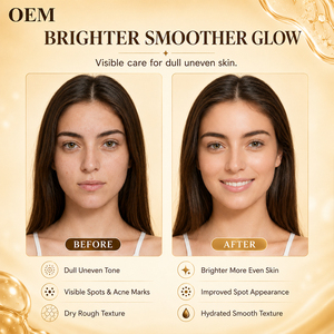 Crème Visage Coréenne Hydratante Éclaircissante et Blanchissante au Collagène et Niacinamide, Capsules Dorées à la Vitamine C, 50g, Marque Privée OEM, Direct Usine - Product Image 4
