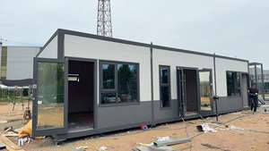 Portable 20ft 40ft Mini <span class=keywords><strong>Maison</strong></span> Conteneur En Acier Villa Préfabriquée Contemporaine En Bois pour Bureau À Domicile Hôtel Boutique 2-3 Salles De Bains - Product Image 5