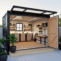 Maison conteneur en HDPE renforcé, imperméable et robuste, au design moderne, avec garantie de 3 ans, pour les zones sismiques