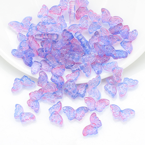 Zhubi <span class=keywords><strong>Magic</strong></span> Couleurs Papillon Perles De Verre 8X15MM Coloré Cristal Pendentif Papillon Perles Pour DIY À La Main Boucles D'oreilles Artisanat - Product Image 2