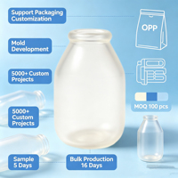 Bouteille de lait transparente en TPR, jouet à presser, coque vide DIY, balle à pincer, jouet sensoriel anti-stress