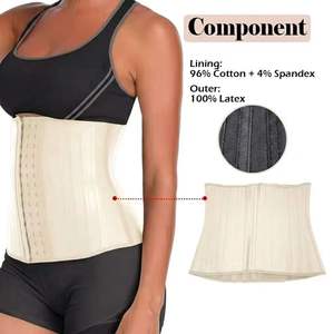 Corset amincissant en latex 25 baleines pour femme, Gaines amincissantes sous la poitrine, Fajas Colombianas, Gaines pour ventre plat, Effet sablier, Corsets - Product Image 3