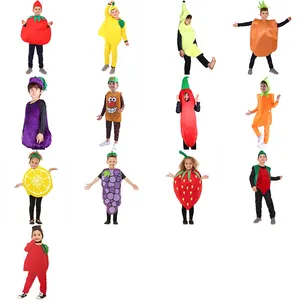 Pakaian anak-anak berbentuk buah sayuran pakaian anak-anak dekorasi Halloween Cosplay pakaian bermain peran tomat dan lemon