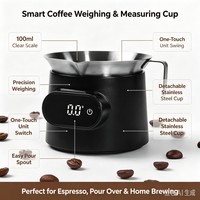 Timbangan Kopi Digital Otomatis Presisi Tinggi Mewah, Dapat Diisi Ulang, Bahan Stainless Steel Modern Mewah OEM ODM