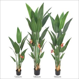 Albero di piante di banane realistiche falso Bonsai uccello del paradiso albero di piante artificiali Strelitzia - Product Image 2