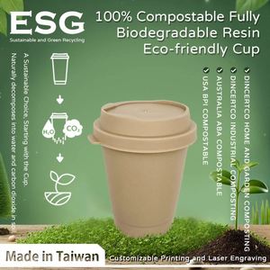 Vasos de Plástico Compostables 100% Naturales y Ecológicos de Taiwán, Taza de Té Ecológica - Product Image 2