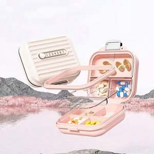 Trousse médicale, boîte de rangement pour médicaments et pilules, boîte compacte hebdomadaire avec système de verrouillage pour les voyages en plein air, multi-usages - Product Image 2