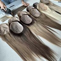 Perruques et Toppers en Cheveux Humains Vierges à Base de Soie pour Femmes, Styles Ondulés et Bouclés, pour Femmes Blanches, Sur Mesure - Fournisseur Alibaba Populaire
