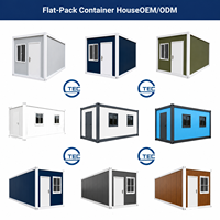 Maison conteneur 20 pieds à kit plat économique, design moderne, isolée thermiquement, respirante et coupe-vent, garantie 5 ans, pour bureau, camp de travail, mini