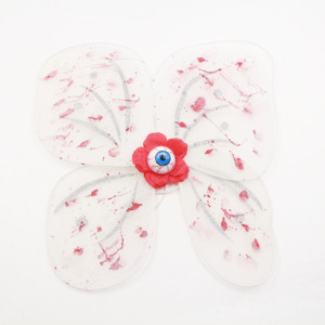 Costume d'Halloween pour filles, style zombie d'horreur, avec effet de sang, ailes de fée, jupe tutu, gants, ensemble de déguisement pour fête - Product Image 5