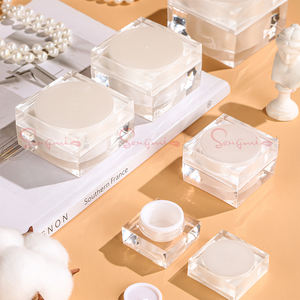 Contenedor cuadrado <span class=keywords><strong>de</strong></span> plástico acrílico para cosméticos, 5g, 10g, 15g, 30g, 50g, envío rápido - Product Image 1
