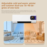 Chauffage électrique mural intelligent portable PTC 2000W avec écran LCD, thermostat réglable, étanche et protection contre la surchauffe