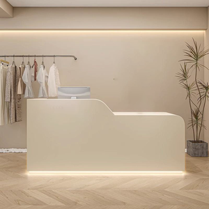 Hiện đại tối giản sơn mài gỗ & MDF cho cửa hàng quần áo phụ nữ nhỏ Thẩm mỹ viện thu ngân cửa hàng quầy tiếp tân - Product Image 3