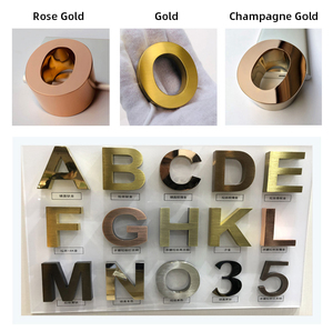 Lettres murales publicitaires personnalisées <span class=keywords><strong>en</strong></span> or rose poli avec <span class=keywords><strong>miroir</strong></span> Enseigne <span class=keywords><strong>en</strong></span> acier inoxydable <span class=keywords><strong>Alphabet</strong></span> 3D <span class=keywords><strong>en</strong></span> métal pour l'extérieur - Product Image 6