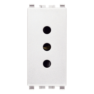2P+T 10A P11 ซ็อกเก็ตสีขาว 4.1x2.8x5.3 ซม. สำหรับใช้กับเต้ารับไฟฟ้า - Product Image 1