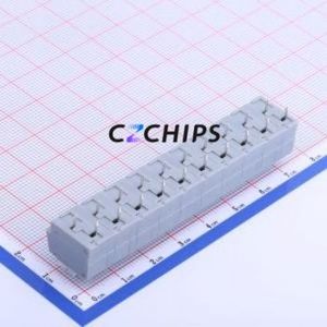 KF202-7.5-10P Spring Terminal Block Through hole Component (THT),P=7.5mm Connector 1x10P 7.5mm Gray 10P - Product Image 2