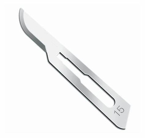 Lames chirurgicales stériles jetables médicales 10 15 23 en acier au carbone avec manche en plastique - Product Image 2