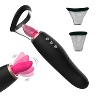 Vibrateur 3-en-1 à succion de langue, 7 modes, stimulateur clitoridien lécheur, en silicone rechargeable, jouet sexuel pour femmes, vente en gros OEM