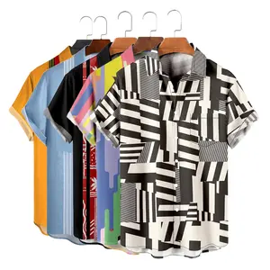 Latest Design Men's Vintage Stripe Shirt Short Sleeve Casual Luxury Summer Blouse Durable Lightweight Oversized Men's Daily Wear