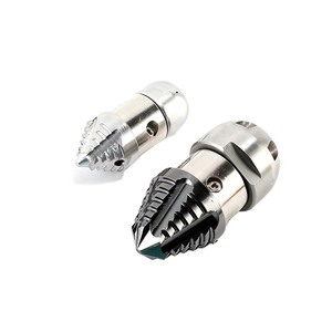 Kit de buse de nettoyage de tuyaux d'égout à haute pression en acier inoxydable, débit 30-70 L/min, buse de jet d'égout - Product Image 6