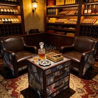 Canapé de style punk industriel, fauteuil rétro, mobilier en plaque d'immatriculation pour KTV, hôtel, cybercafé, bar, café, bar à cigares