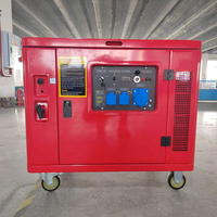 Générateur silencieux à double carburant 5KW 6KVA à châssis ouvert, refroidi par air, démarrage électrique 12V DC, alimentation de secours domestique