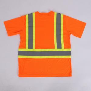 T-shirt de travail Design de poche Offre Spéciale T-shirt de sécurité haute visibilité à séchage rapide T-shirt réfléchissant à manches courtes et col rond - Product Image 5