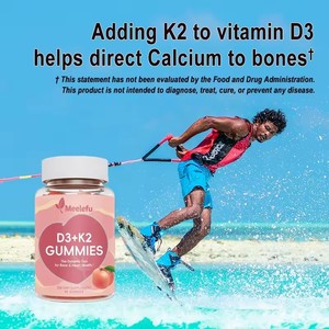 OEM ODM Gummies à <span class=keywords><strong>la</strong></span> vitamine D3 K2, complément de calcium à base de plantes, étiquette privée, vitamines végétaliennes, complément alimentaire - Product Image 2