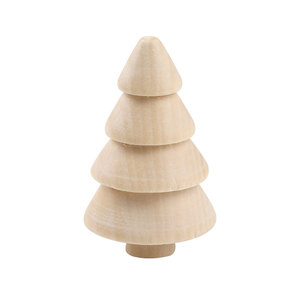 Eco-Friendly DIY Folk Art Wooden Tree Acorn Accessories Children's Painted Pastoral Wood Crafts Wooden Boxes Wall Signs