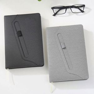 Wholesale Customizable Promotional Business Linen <b>Journal</b> A5 Hardcover Leather Notebook with Organizer 100 Sheets - Product Image 2