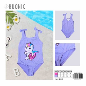 Costume da bagno intero Buonic Girls Unicorn viola taglia 6/12 12/18 18/24 24/30 30/36 Costume da bagno estivo - Product Image 3