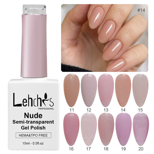 Lehchis 15ml HEMA TPO FREE Jelly <strong>Nude</strong> Gel <strong>Nail</strong> Polish Set Transparent Semi Permanent Soak Off <strong>Nail</strong> Art Manicure <strong>Varnish</strong> - Product Image 5