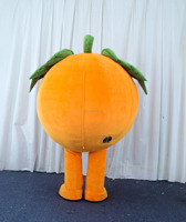 Commerciële Tropische Oranje Mascotte Kostuum Ronde Schattige Vruchten Opblaasbare Mascotte Kostuum Voor Volwassenen Voor Feest