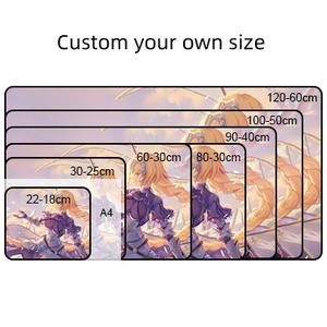 แผ่นรองเมาส์ยาง OEM เป็นมิตรกับสิ่งแวดล้อม พิมพ์โลโก้ตามสั่ง ขนาดใหญ่ สีดำ กันลื่น สำหรับคีย์บอร์ดและเมาส์ - Product Image 2