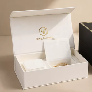 Manufacturer Wholesale Magnetic Flip-top <b>Rings</b> Earrings Pendants Custom Logo Eco-friendly Cardboard Jewelry <b>Box</b> for Packaging - Product Image 5