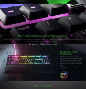 2025 Multi-fonction Numérique Pleine Taille Razer <span class=keywords><strong>Ornata</strong></span> V2 Commutateur Optique Analogique Mécanique Gaming Claviers Noirs - Product Image 6