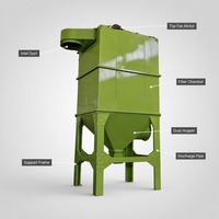 Colector de Polvo Industrial de Alta Eficiencia con Certificación ISO CE, Tipo Pulse Jet, 120 Bolsas, para Plantas de Cemento