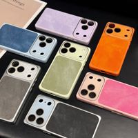 Coque de téléphone en TPU antichoc, design carré premium, couleurs unies, en tissu, pour iPhone 17 16 15 14 Pro Max