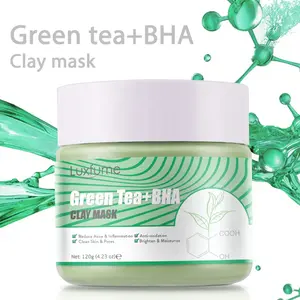 Оптовая продажа, увлажняющая питательная слиновая маска для ухода за кожей лица, салициловая кислота, глиняная маска для лица с зеленым чаем