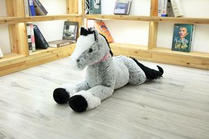 Juguete de <span class=keywords><strong>Peluche</strong></span> de <span class=keywords><strong>Caballo</strong></span> Acostado, Muy Suave y Colorido, de 90 cm, con Relleno de Algodón PP, Logotipo Personalizado, Regalos Promocionales - Product Image 4