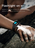 Montre connectée OEM Type-C à charge rapide V96, appels Bluetooth, moniteur de santé, lampe torche LED puissante, montre connectée de sport et de plein air pour femmes