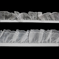 Garniture en dentelle élastique en caoutchouc et nylon polyester personnalisée de haute qualité Garniture en dentelle à bordure en polyester de 3 cm de large pour sous-vêtements