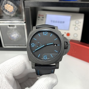 Pa-Ner-Ai famosa marca clásica Lu- PAM01661 costura azul Simple lujo mecánico movimiento noche luz pareja reloj de hombre - Product Image 1