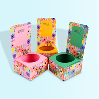 Boîte de plante en papier cadeau de luxe avec logo personnalisé pour l'emballage de fleurs