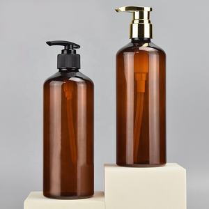 Bouteille <span class=keywords><strong>de</strong></span> crème cosmétique <span class=keywords><strong>Obturateur</strong></span> rond en plastique brun 500 pour shampooing Lotion pour le corps Autres cosmétiques Contenants d'emballage <span class=keywords><strong>de</strong></span> qualité supérieure - Product Image 1