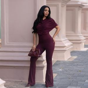 Nuevos Monos Elegantes de Verano 2026 para Mujer, Ideales para Cumpleaños, Fiestas y Clubes, con Diseño de Parches y <span class=keywords><strong>Fruncido</strong></span>, Manga Corta, Prenda Larga - Product Image 5