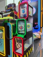 Machine de jeu d'arcade Super Shooter à monnayeur pour 2 joueurs, simulateur de tir avec écran de 75 pouces, en métal et plastique, certifiée CE