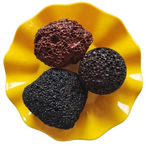 Bola de roca de <span class=keywords><strong>lava</strong></span> natural, piedra de roca volcánica, piedra de basalto, piedra de paisajismo roja para fogata, barbacoa y cocina - Product Image 6